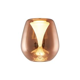 M8942  Andromeda 12cm Wine (A) Glass Shade, Copper With Inner Frosted Funnel